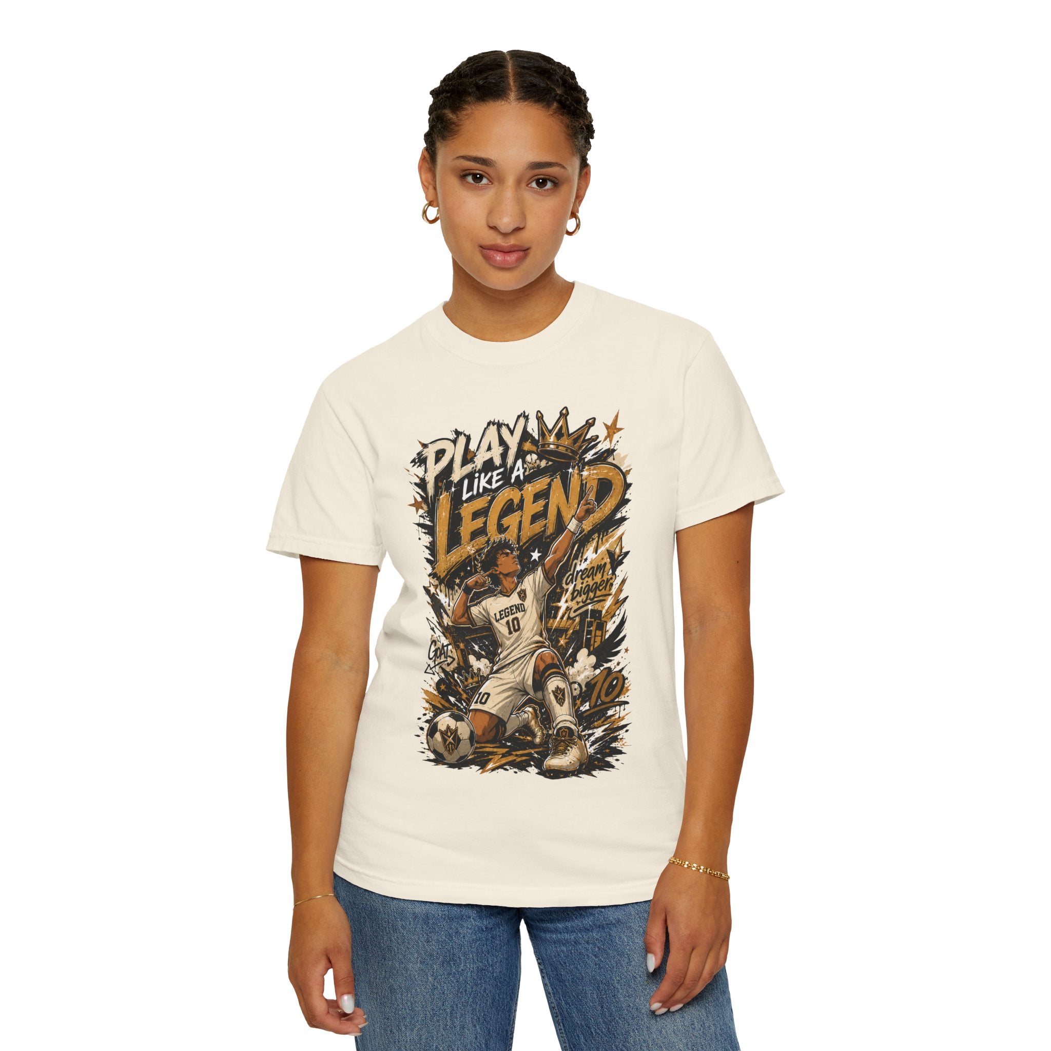 Play Like a Legend Soccer T-Shirt — Vintage Goal Celebration Graphic Tee