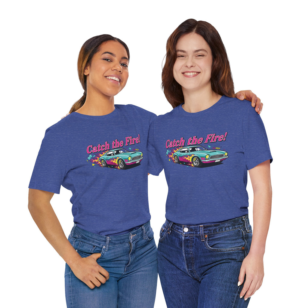 Catch the Fire Vintage Muscle Car Graphic T Shirt