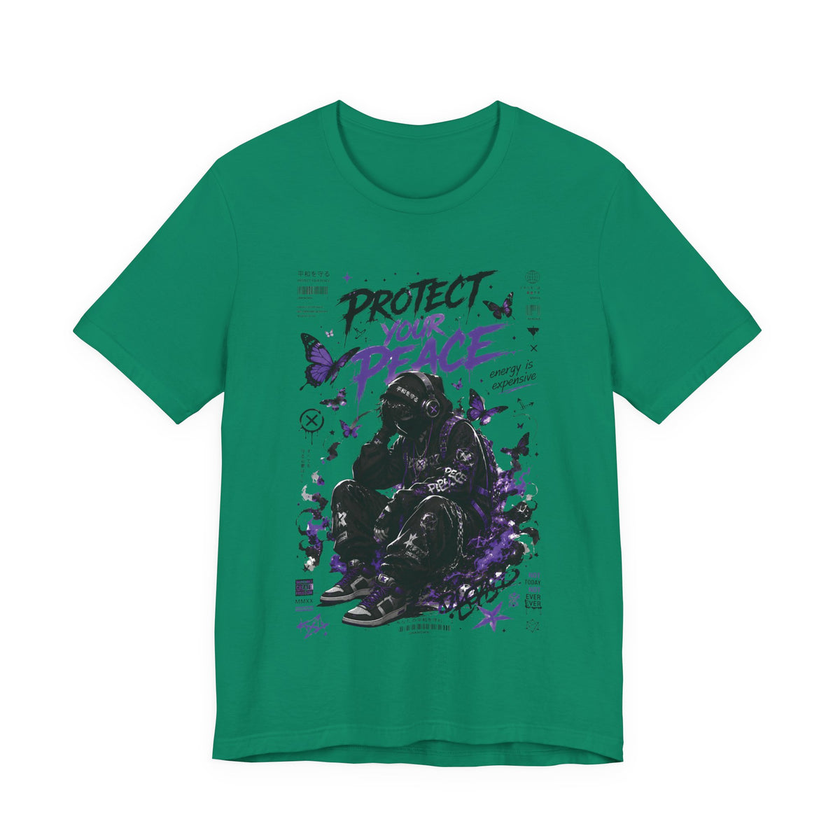 Protect Your Peace Gothic Butterfly Graphic T Shirt