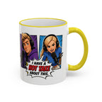 Jake And Emma Hot Take Accent Rim Mug – I Have A Hot Take About This Comic Coffee Cup (11oz/15oz)