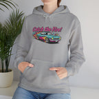 Retro Cartoon Dragster Hoodie, racing flame shirt, vintage car illustration