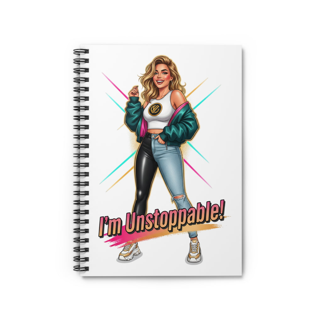 I'm Unstoppable! Spiral Notebook — Motivational Pink Journal for Women